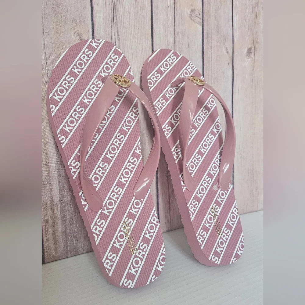 Michael Kors Logo Pink Sandals